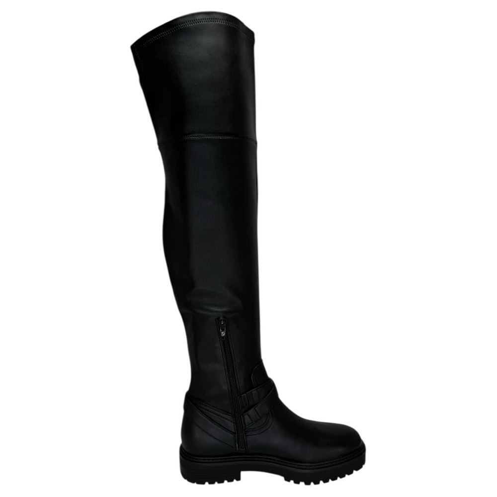 Guess Jellio Black Faux Leather OTK Womens Boots Size 9M - Picture 5 of 12